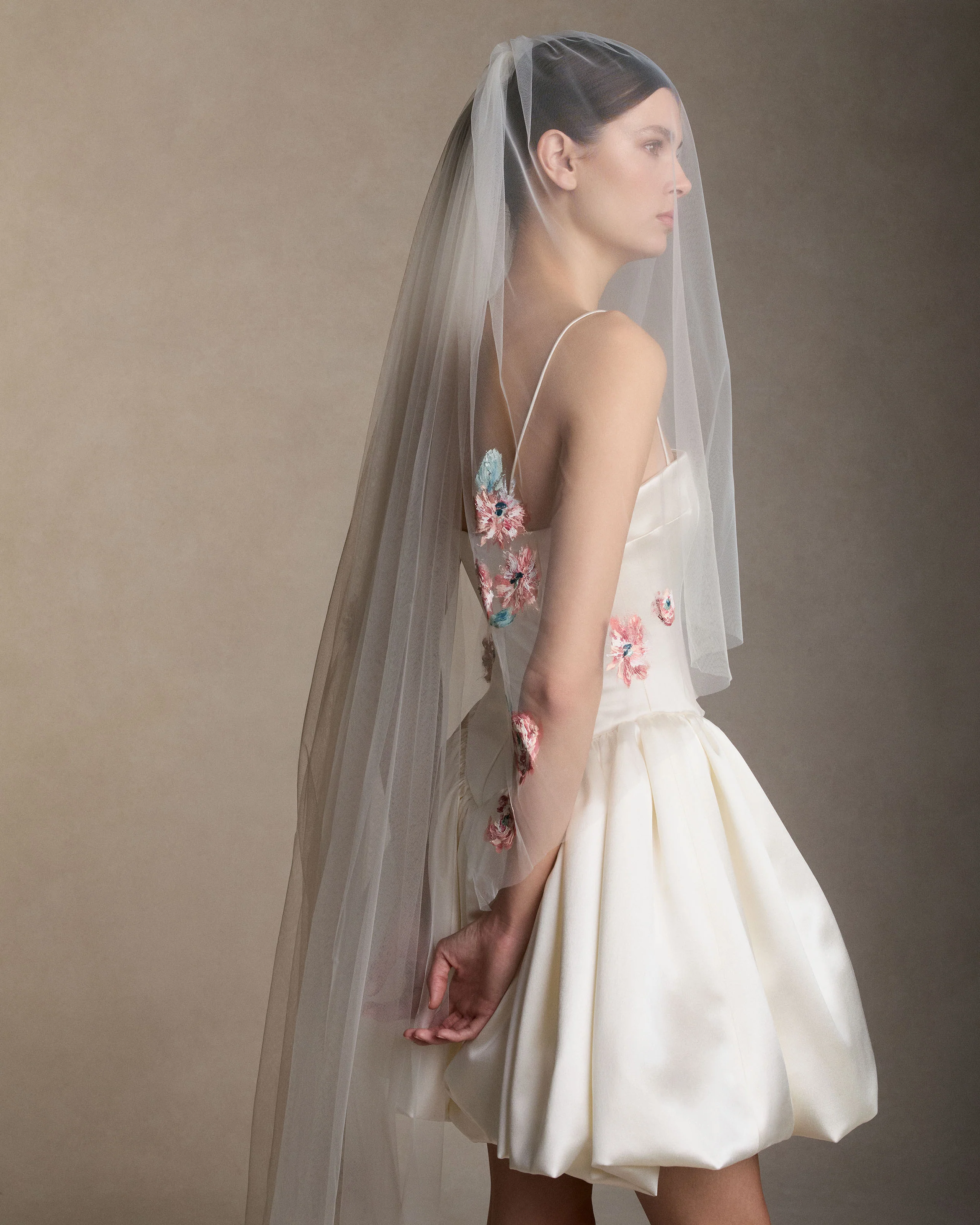 Hand Painted Maeve Veil - Cathedral